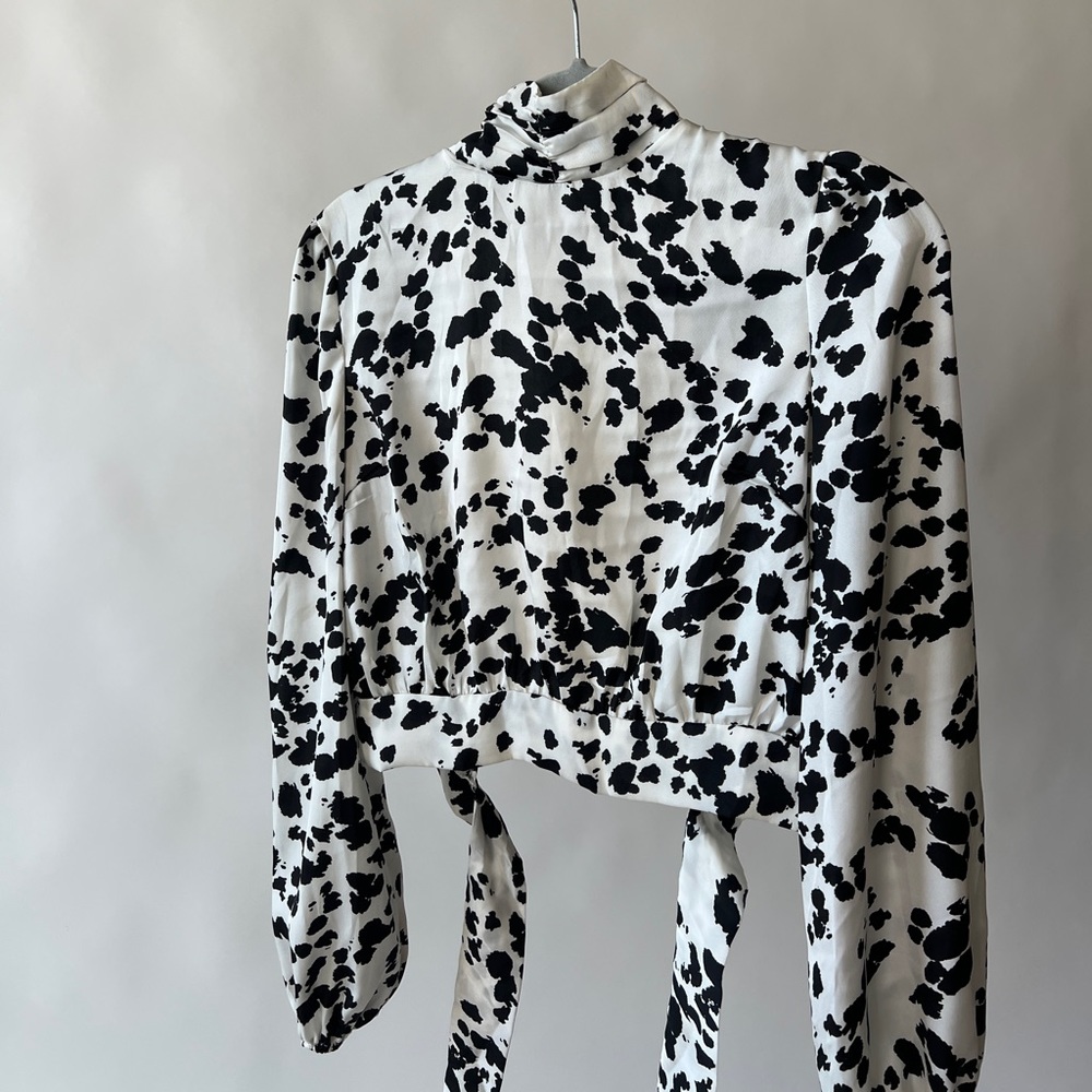 Cow print blouse
